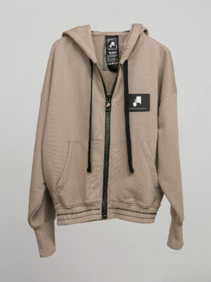 STRUCTURE TAUPE ZIP HOODIE
