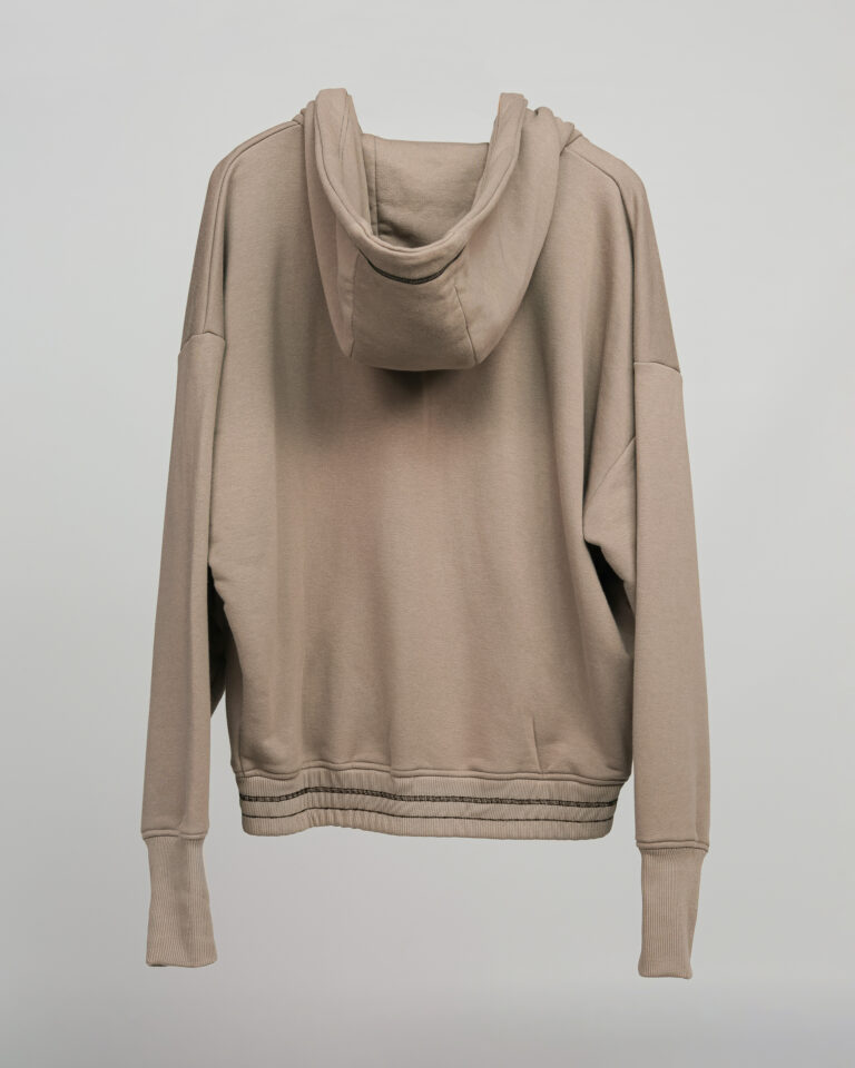 2--STRUCTURE-Taupe zip hoodie