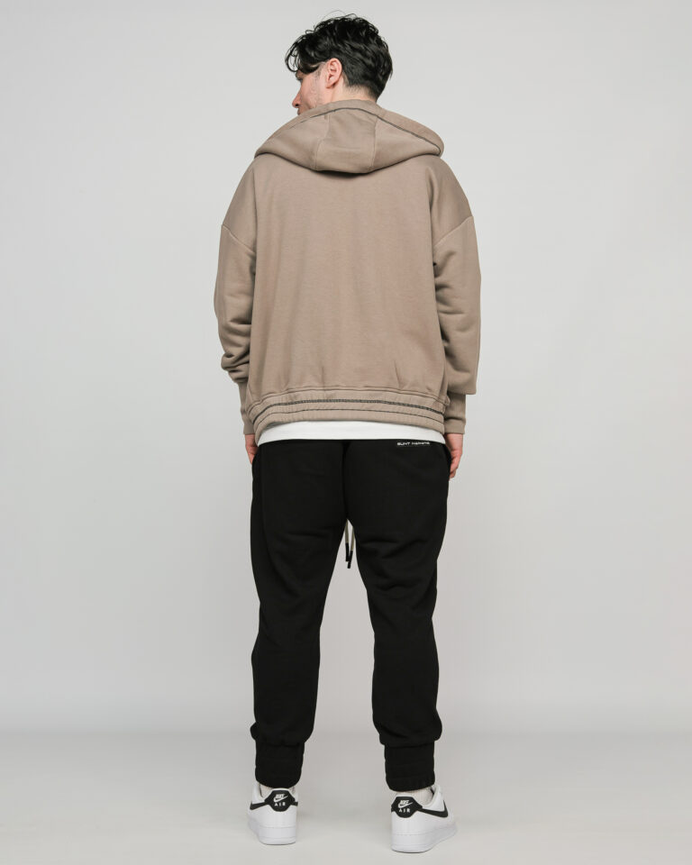 6--STRUCTURE--Taupe zip hoodie