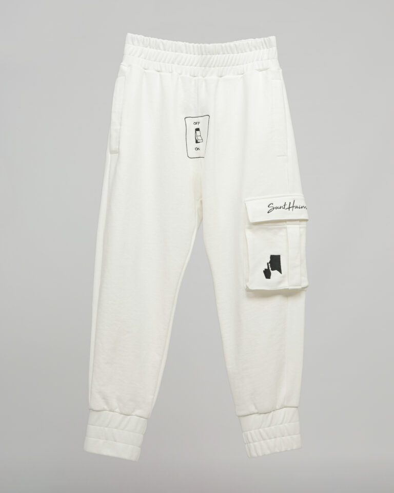 1--CONECTION PANTS off white
