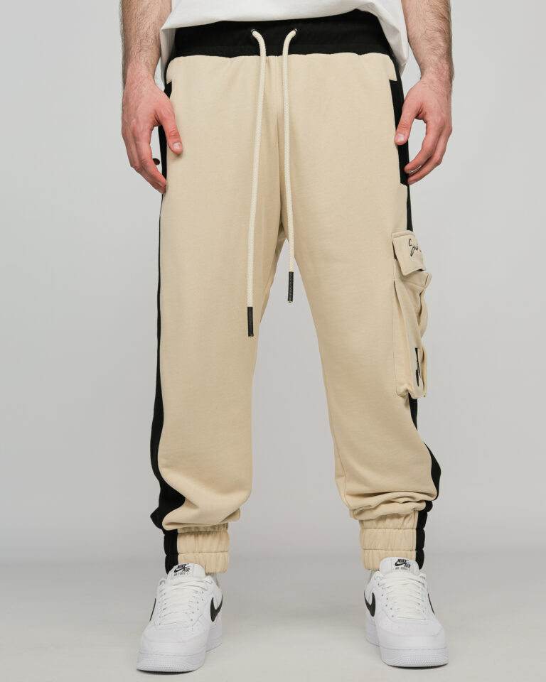 1--DIVIDED Stone pants noir