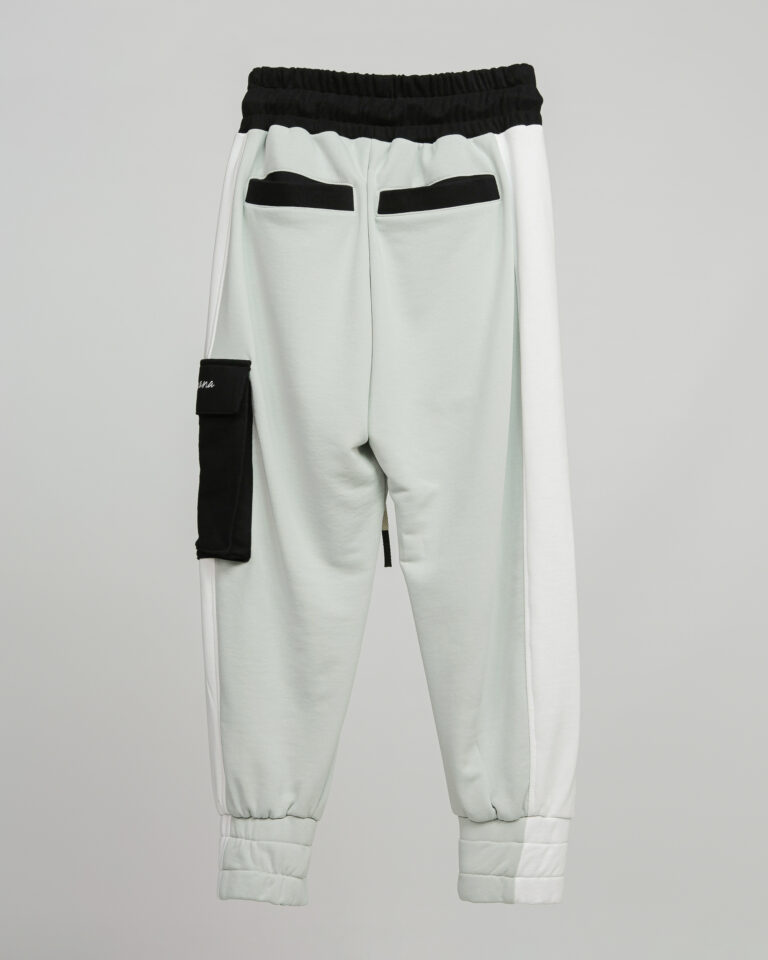 2--DIVIDED MIST PANTS white