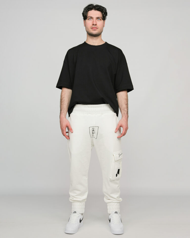 3--CONECTION PANTS off white