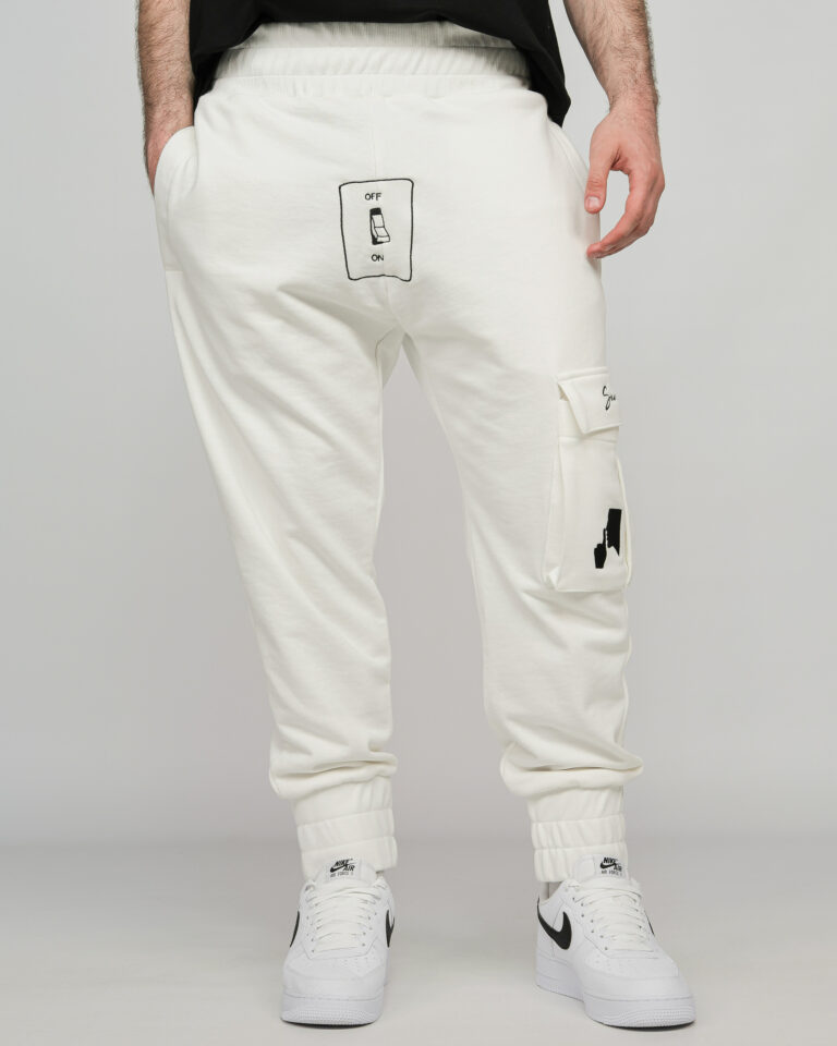 6--CONECTION PANTS off white