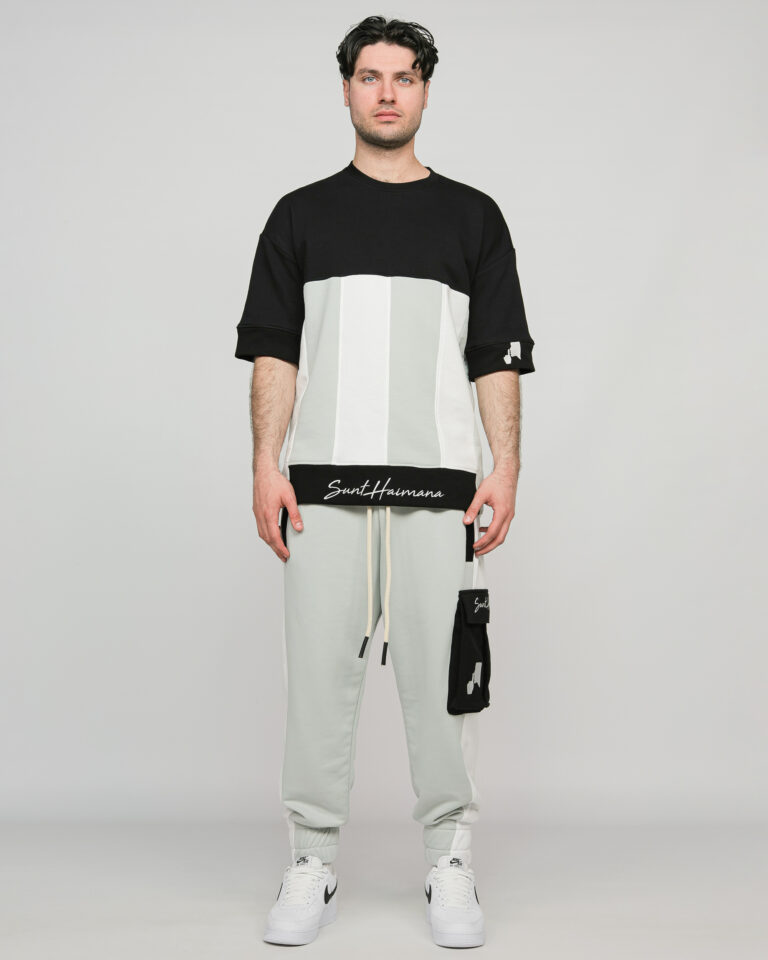 6--DIVIDED MIST PANTS white