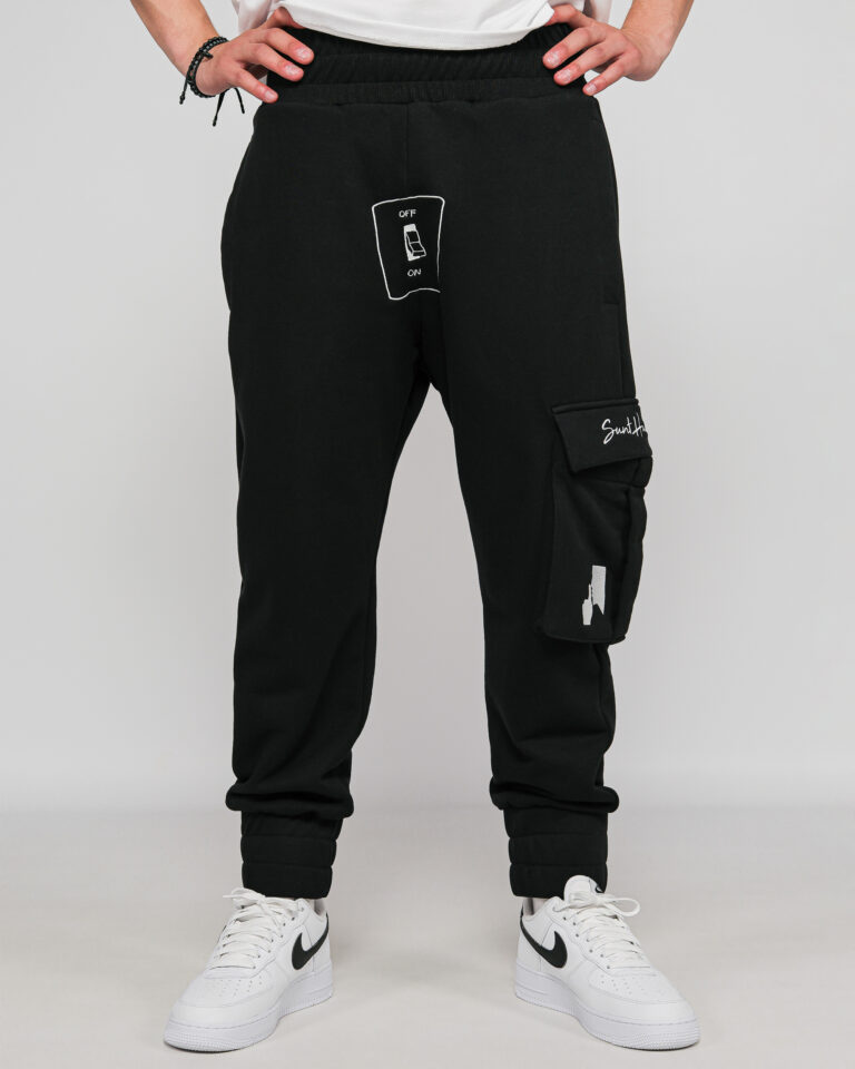 7--CONECTION PANTS negru